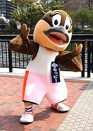 「モッピー」頑張れ　府のメーンキャラクター