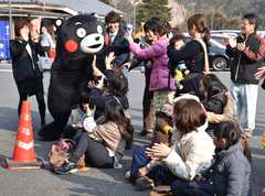 「くまモン」宮崎県を訪問