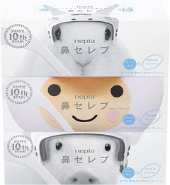 発売10周年記念!「鼻セレブティッシュ」が「とまチョップ」とアイスホッケー応援