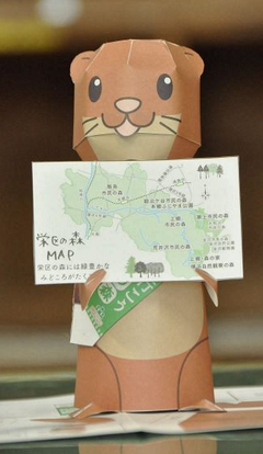 「タッチーくん」のペーパークラフト配布中