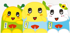 シートに「ふなっしー」を描いた京成バス運行中