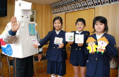 納豆ラベルで神埼市をPR 西郷小5年生