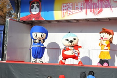 上野公園で伊賀上野NINJAフェスタ-ゆるキャラ「いがグリオ」も登場