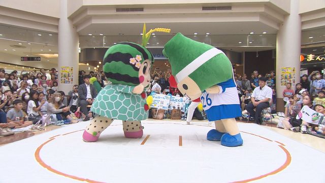 ゆるくない戦い！ゆるキャラすもう大会 行司の県産品PRキャラクター「決め手くん」が事実上の引退 青森・つがる市