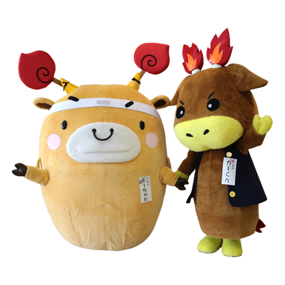 Kagyu no Kā-kun and Kagyu no Mō-chan